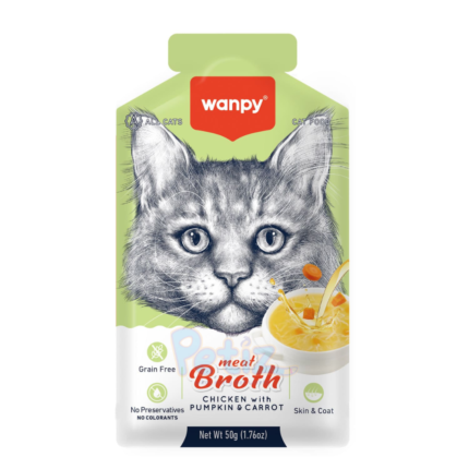 Wanpy Meat Broth – Poulet, Citrouille & Carotte (50 g)