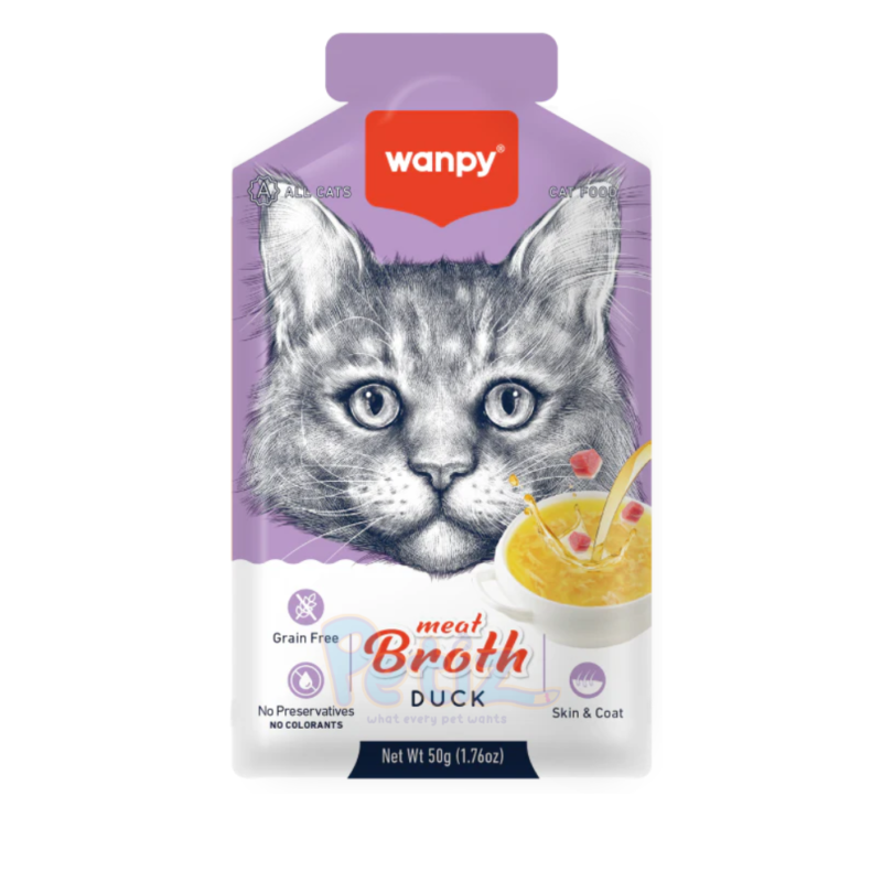 Wanpy Meat Broth – Soupe au Canard pour Chat (50 g)