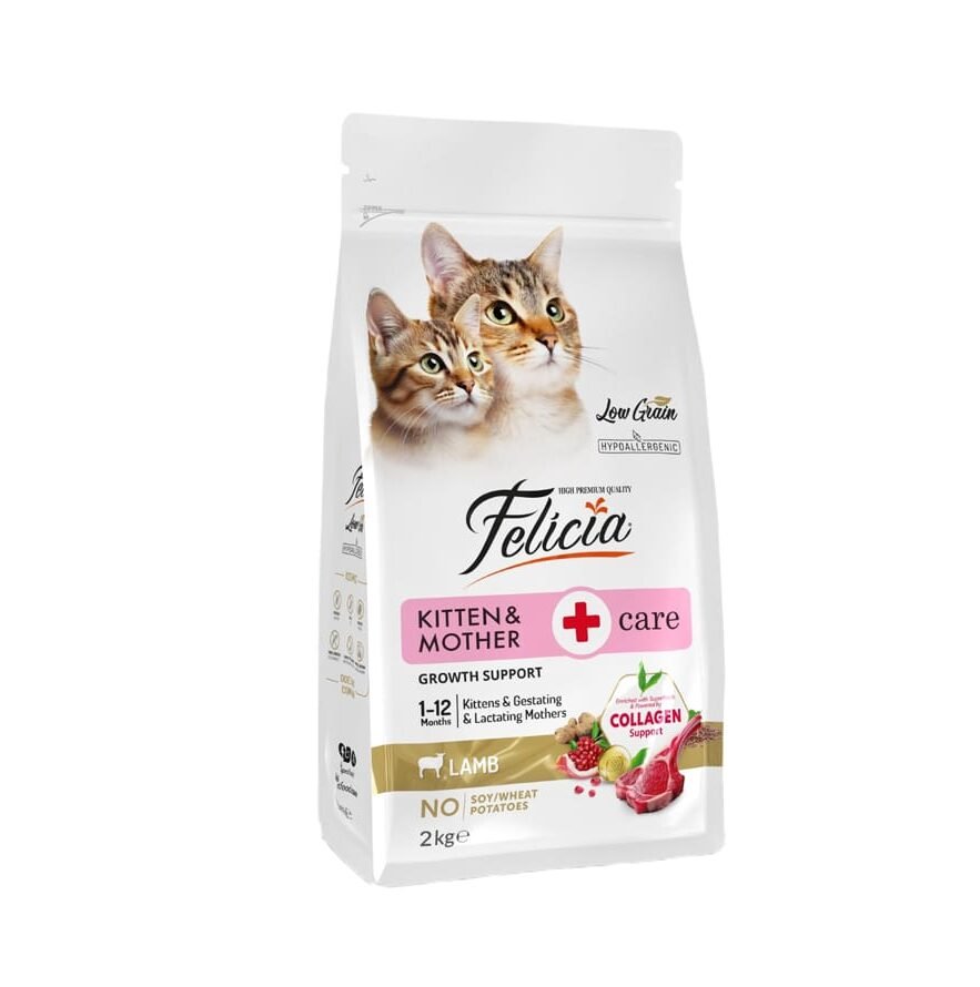 SoGZtDuCQSs95Ck1vEKqEFdy3Gqu1BOIeMjs7OmX Croquettes Chaton & Maman au Agneau Felicia Collagen Sans Céréales 2KG | Croissance & Immunité