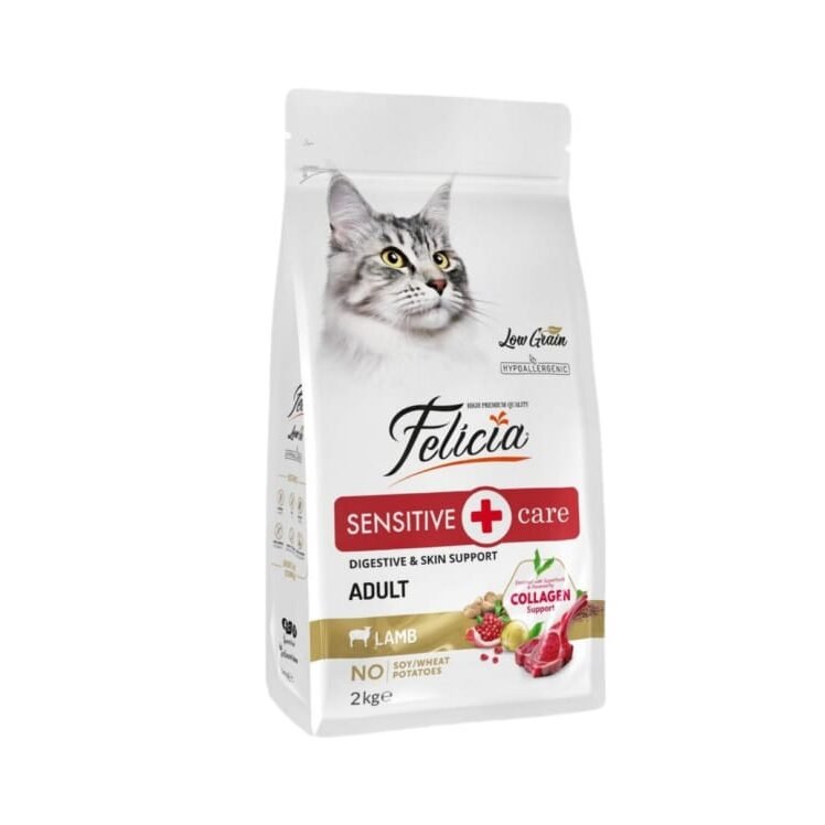 WhatsApp Image 2026-06-25 at 20.18.14 Felicia Sensitive Care Adulte à l’Agneau – Croquettes Hypoallergéniques pour Chat Sensible