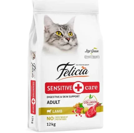 Felicia Sensitive Care Adulte à l’Agneau – Croquettes Hypoallergéniques pour Chat Sensible