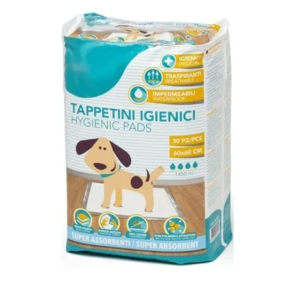 Tapis Absorbant LeoPet 60x60 cm 30 Pièces pour Chien | Ultra Absorbant et Imperméable