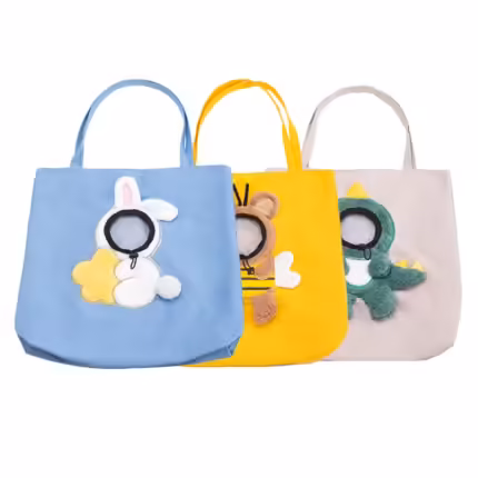 Sac de Transport pour Chat et Petit Chien en Toile Respirante – Sac Cabas Portable Motif Dinosaure avec Poche de Rangement