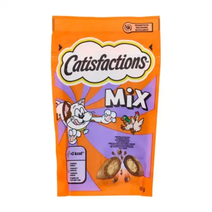 Friandises Catisfactions au Poulet & Canard pour Chat 60 g – Snack Croquant Riche en Vitamines