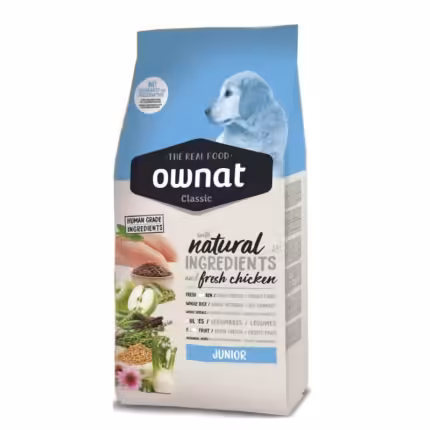 Ownat Classic Junior 4kg – Croquettes Naturelles au Poulet pour Chiots en Croissance
