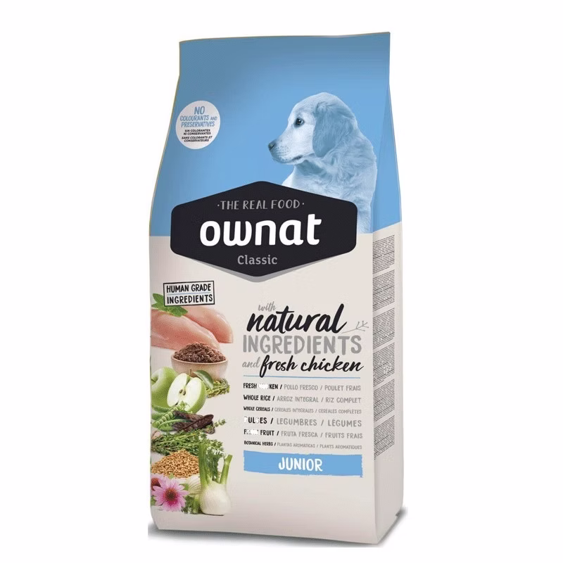 Ownat Classic Junior 4kg – Croquettes Naturelles au Poulet pour Chiots en Croissance
