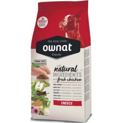 CROQUETTES OWNAT CLASSIC ENERGY AU POULET POUR CHIEN ADULTE ACTIF 4KG