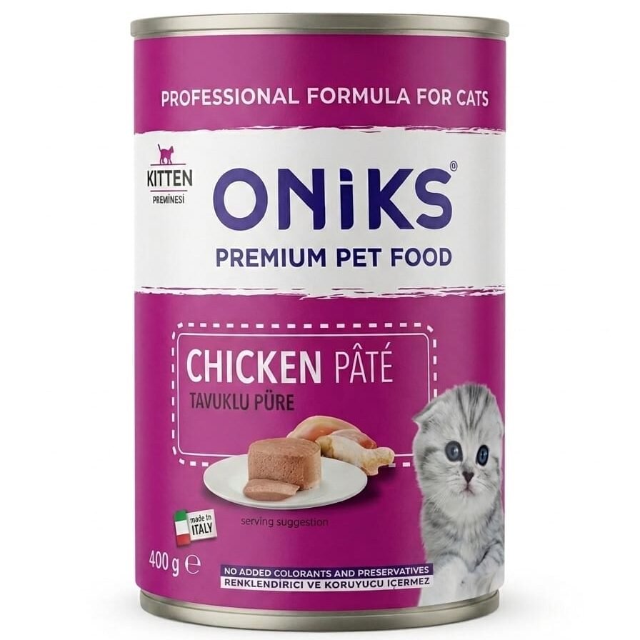 9301bb99-daf5-44ca-bd9e-c7994083327a Oniks Pâtée au Poulet pour Chaton – 400 g