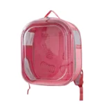 Sac à Dos de Transport Transparent Rose pour Chat et Petit Chien jusqu'à 8 kg | Sac de Voyage Respirant pour Animaux