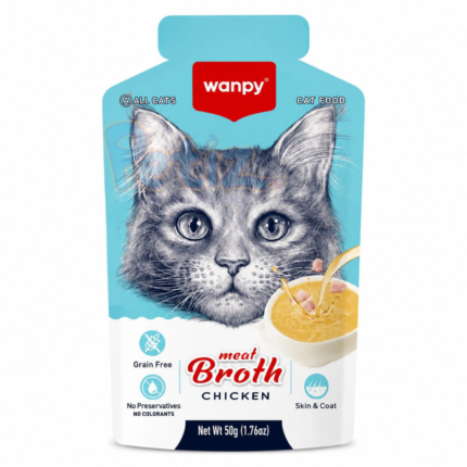 Wanpy Meat Broth Chicken – Soupe au Poulet pour Chat (50 g)