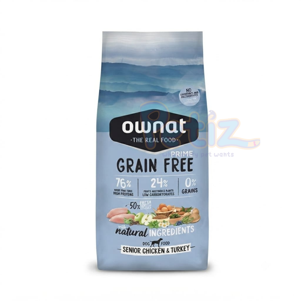 Croquette-Ownat-Grain-Free-Senior-Chicken-Turkey-12kg Croquette Ownat Grain Free Senior Chicken & Turkey 12kg