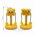 Jouet Interactif en Peluche pour Chaton - Figurine Rigolote avec Élastiques - H 19cm