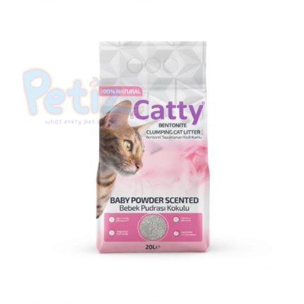 Litière Catty Pour chat parfumée au Baby powder 20l