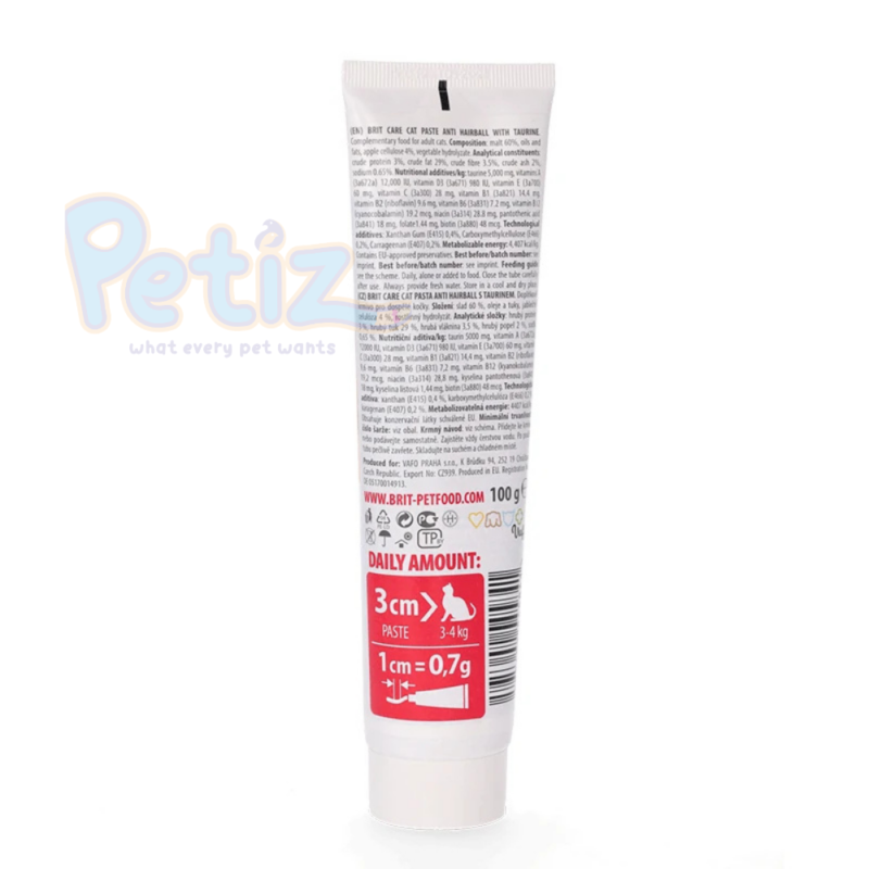 Brit Care Cat Paste Anti-Hairball 100g - Au Taurine