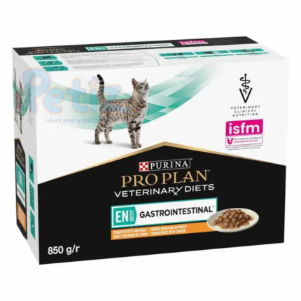 Paté Purina PRO PLAN Veterinary Diets Feline EN St/Ox Gastrointestinal 10 x 85g - pour Chat ayant des Troubles Digestifs au Poulet