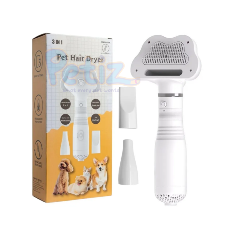 Brosse séchoir à poils 3en1